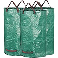 GardenMate - 3 Sacos de jardín 120L- Tejido de polipropileno (PP)- Verde